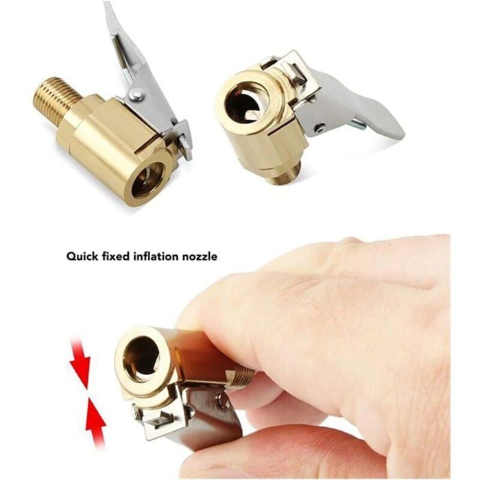 Adaptateur Valve Pneu Voiture 2PCS - Raccord Gonflage Laiton Pour Pneus Auto Vélo Moto Camion