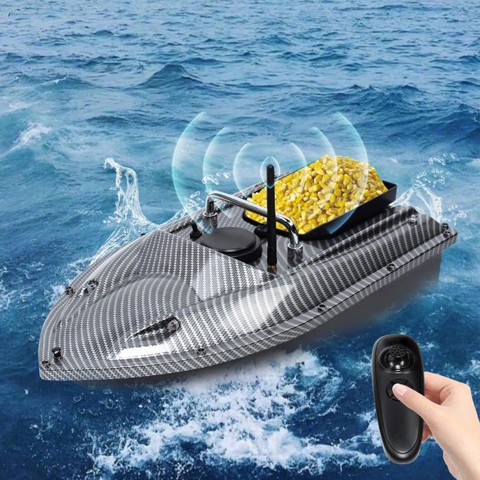 Bateau Amorceur GPS Radiocommandé – Portée 500 M, Charge 1,5 Kg – Pêche En Lac Et Rivière