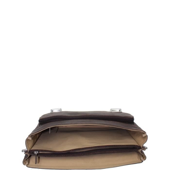 Serviette Arthur et Aston en cuir ref ast36148 c ch taigne
