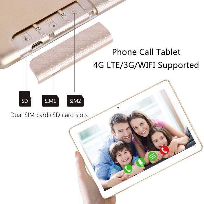 4G LTE Tablette Tactile 10 Pouces W109 Android3