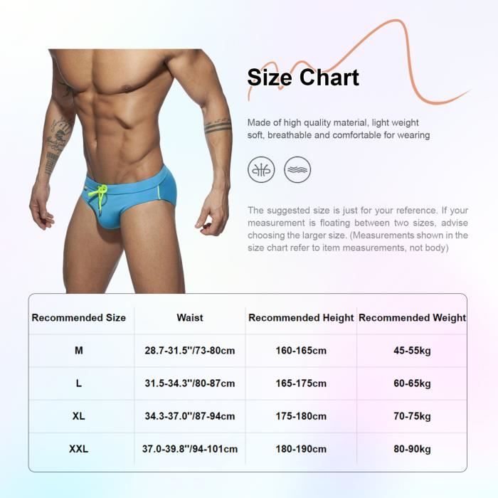 IEFIEL Slip de Bain Homme Piscine S chage Rapide Micro Slip de