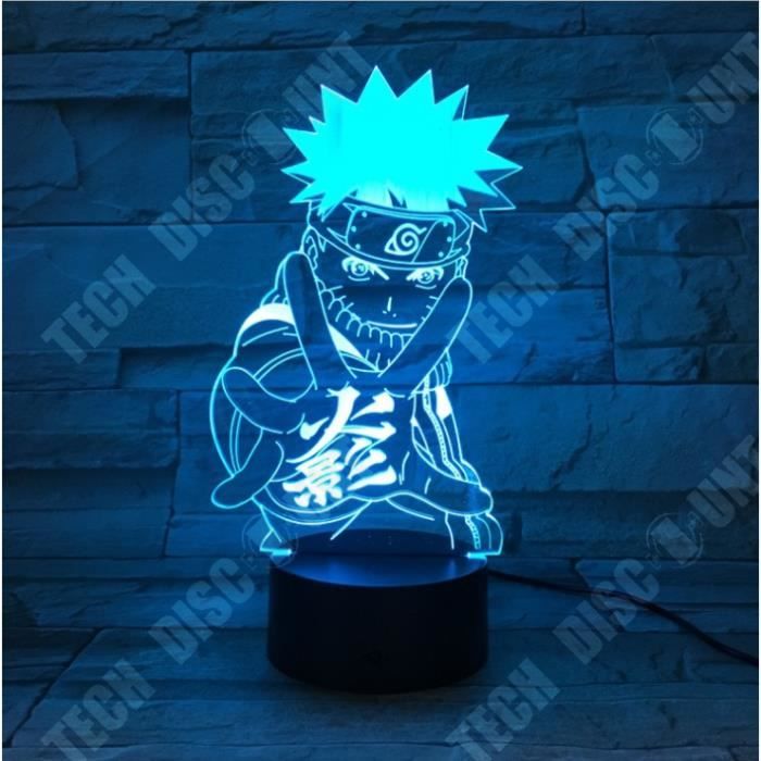 TD® Naruto Lampe Veilleuse 3D pour garçon LED 7 couleurs tactile lampe de  table Cadeau - Cdiscount Maison