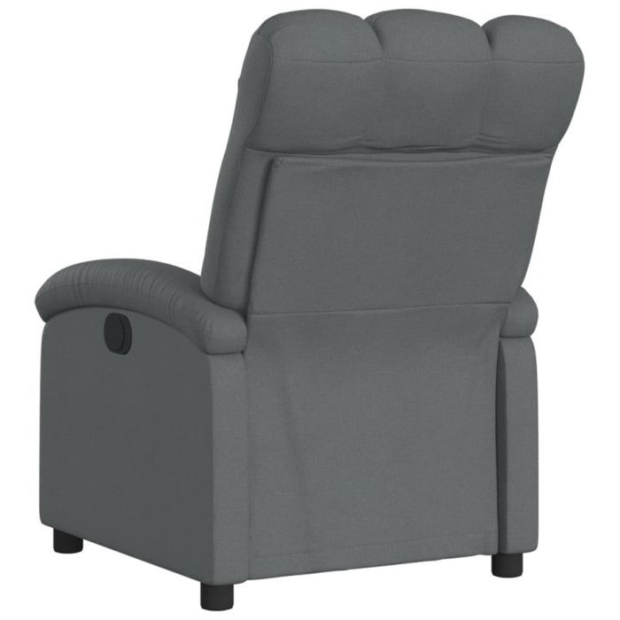 Fauteuil Personne Agee VidaXL Fauteuil De Massage Inclinable, Chaise De Relaxation Avec Dossier Et Repose-Pied, Siège Inclinable, Fauteuil TV, Moderne, Noir Tissu Fauteuil Inclinable