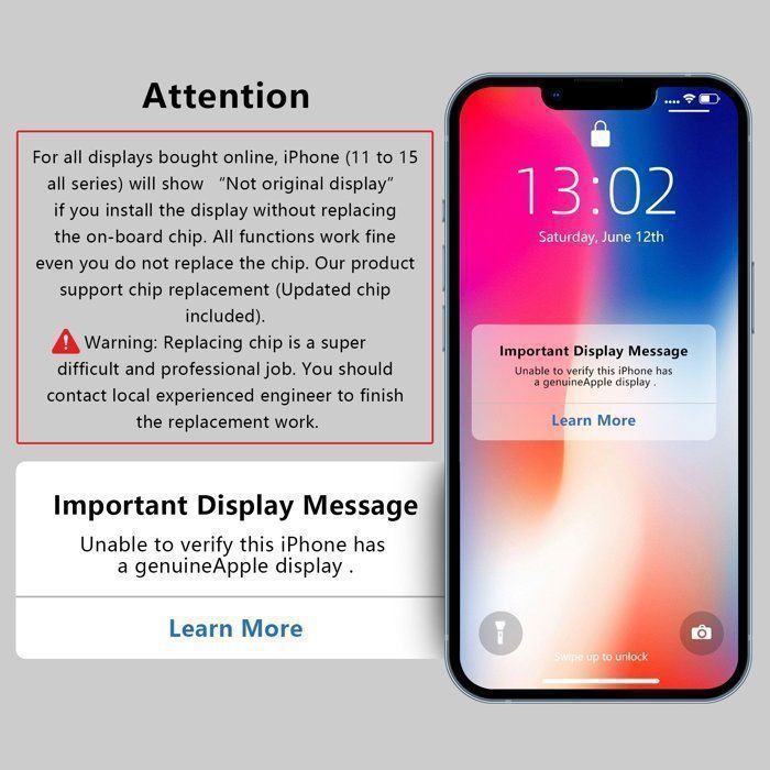ECRAN COMPLET POUR IPHONE 12 Pro Max VITRE TACTILE JOINT D'ÉTANCHÉITÉ - Foto 8