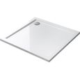 Receveur de douche carré blanc extra plat Mai & Mai F1 en acrylique 70x70x4cm-0