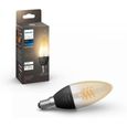 Philips Hue White, ampoule LED connectée Filament flamme E14-0