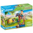 PLAYMOBIL - 70523 - Cavalier avec poney brun - Playmobil Country - 25 pièces - A partir de 4 ans-0