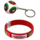CHTIME PARIS Bracelet supporter coupe du monde 2018 drapeau Portugal ronaldo cr7 et porte clé