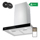 CIARRA Hotte Aspirante 60cm Wi-Fi Connecté Classe A+++ 650 m3/h 4 Vitesses Booster Hotte de cuisine Tactile Inox