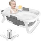 Baignoire Bébé Pliable - JEOBEST - Grise - 63*43*20cm - Capacité de charge 30kg