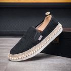 INSFITY Espadrille Homme en Toile Aération Couleur unie - Noir
