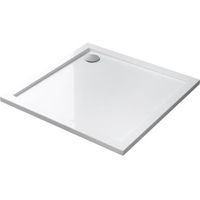 Receveur de douche carré blanc extra plat Mai & Mai F1 en acrylique 70x70x4cm