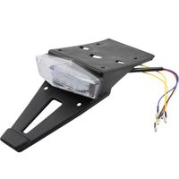 Clignotant à LED pour moto-feu de plaque d'immatriculation-Installation facile-transparent