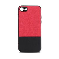 Coque souple bi-matière pour iPhone 6/6S/7/8/SE 2020 - rouge et noire
