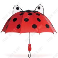 TD® parapluie mignon petite conception de coccinelle petites oreilles parapluie rouge