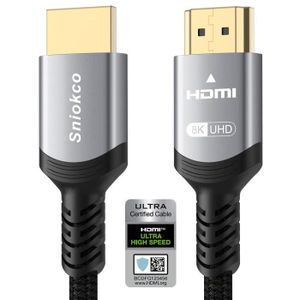 Thsucords Extra Slim 8K 4K Câble HDMI 0,5M, Ultra Fins Flexibles HDMI 2.1  Souple et haute vitesse 4K@120Hz 8K@60Hz 48gbps compatible Roku  tv/HDTV/PS5/Blu-ray : : High-Tech
