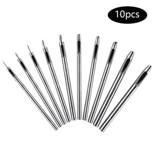 Wiltec Jeu Poinçons de cuir 3-12mm 9 pcs. Acier au carbone Cuir