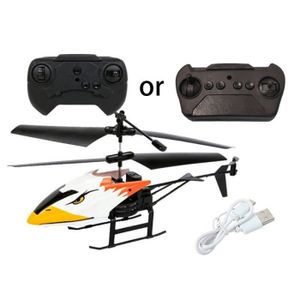 DRONE Type 2-Mini hélicoptère radiocommandé USB à 2 canaux, modèle de Drone avec lumière pour enfants, jouets pour