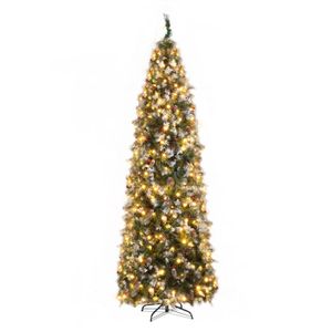 SAPIN - ARBRE DE NOËL Sapin de Noël Artificiel Lumineux 270cm avec LED Lumière Chaud, 8 Modes d’Éclairage,Décoration de Noël