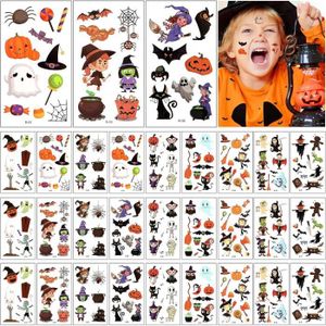 STICKERS - STRASS Halloween Tatouages ​​Temporaires Enfant, 30 Feuil