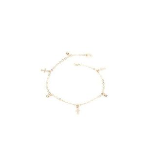 AURSTORE/® Bijoux en Acier Inoxydable Chevillere Chaine de Cheville peitit Boule 22.5CM+4CM ralonge