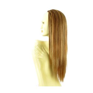 Demi-perruque Lisse Longue 62cm Blond Foncé Cuivré - Bonnet Moyen Synthétique - Réf. 013