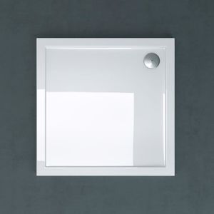 RECEVEUR DE DOUCHE Receveur de douche bac à douche Sogood Faro01 acrylique plat blanc carré 70x70x4cm pour la salle de bain