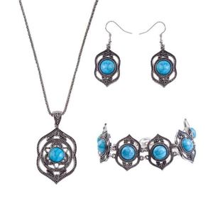 bleu Turquoise collier rond 10mm