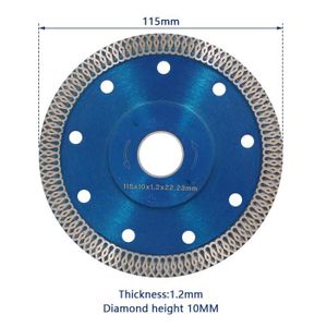 ACCESSOIRE MACHINE 1Pc Bleu 115mm - Disque de coupe en diamant pour s