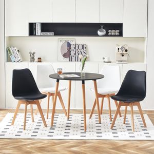 Yata Home See The Difference Table Ronde Eiffel Table De Salle A Manger Scandinave Table Basse Style Bois Pour Bureau Salle A Manger Cuisine Table Ronde Salle Manger 80 Cm Blanc Salon