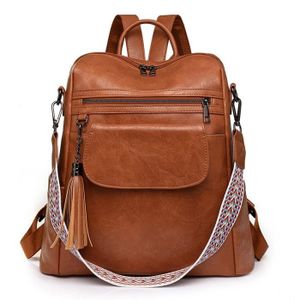 DEERWORD Sac à Dos Bandoulière Femme PU Cuir – Élégant & Original 80121 – Style Vintage Italien