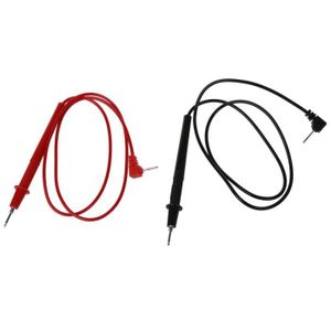 Noir et rouge Beauneo Une paire de Ligne de test multimetre a Fiche banane 1000V 2.6 Ft Sonde de voltmetre Cable de test de voltmetre