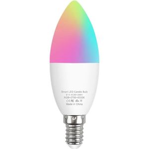 AMPOULE INTELLIGENTE Ampoule intelligente Wifi E14, ampoule blanche à intensité variable et à couleur changeante, compatible avec Apple Homekit, [D16641]