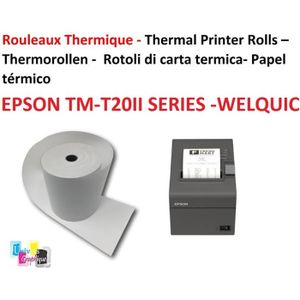 Par 20 bobines 20 Rouleaux de papier pour imprimante epson tM-j 7500 rouleau 76 x 70 x 12 papier ordinaire offset sans bois pour imprimante /à encre Epson