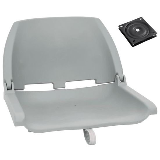 KOMFOTTEU Lot De 2 Sièges De Bateau Pliables Confortables – Chaise Pilotage Rembourrée PVC, Mousse Haute Densité 11 Cm, Charge 110 Kg, Idéal Pêche Et Navigation