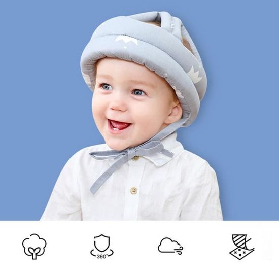 Chapeau de sécurité pour bébé - Bonnet de protection en coton - Apprenez à marcher - Mixte - Bébé