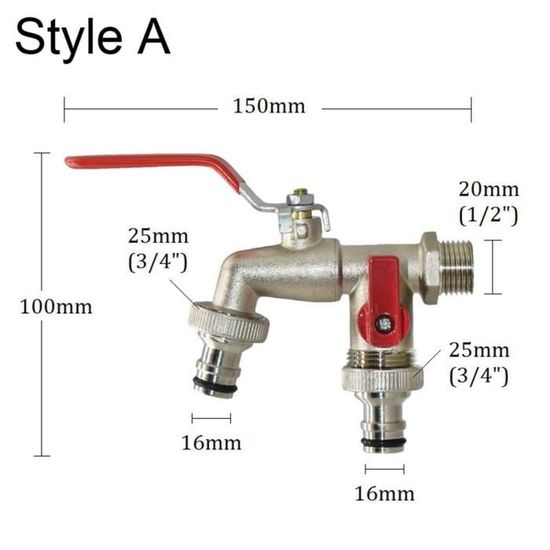 Robinet Extérieur Verrouillable 1/2" En Alliage De Zinc – Anti-vol Pour Jardin – Fixation Filetée – Pour Tuyau D'arrosage