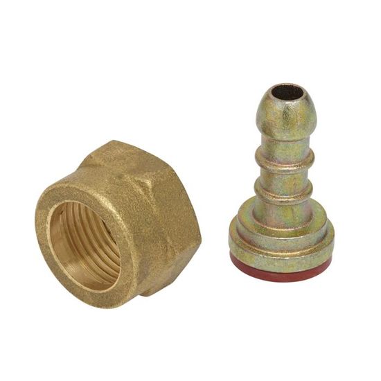 LOT de 2 Raccords gaz 2 pièces en laiton à tétine 20 x 150