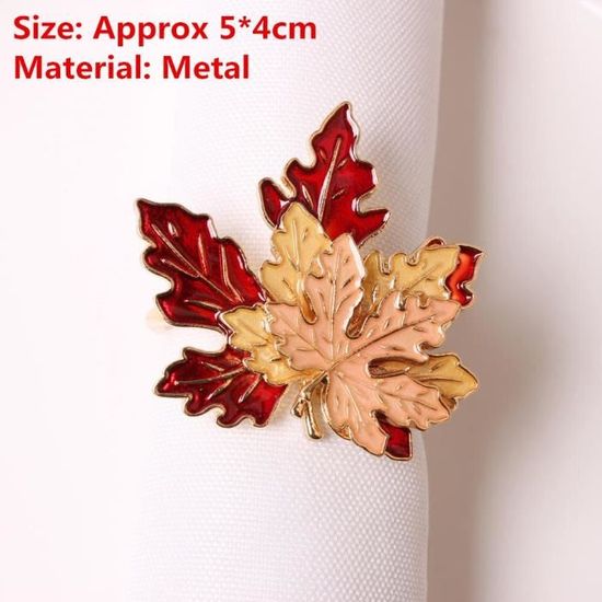 12 Ronds De Serviette Renne De Noël En Métal Or - Décoration De Table Festif - Diamètre 3,5 Cm