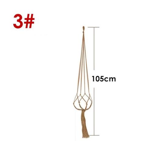 GothicBride Macramé Suspension Plante Corde 4 Pcs Pot Suspendu Plante