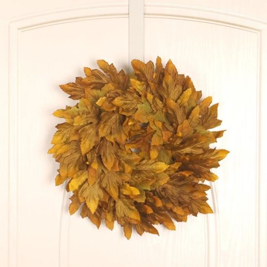 Couronne Automne Feuilles D’érable Artificielles - 40 Cm, Décoration Porte Ou Intérieur