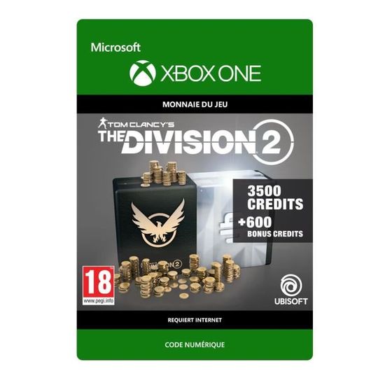 DLC Tom Clancy's The Division 2 : 4 100 Premium Crédits Pack pour Xbox One