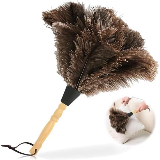 Plumeau Télescopique En Plumes D'autruche - Longueur Réglable 1.3m/1.9m - Pour Poussière Sur Ventilateur, Lustre, Meubles Délicats