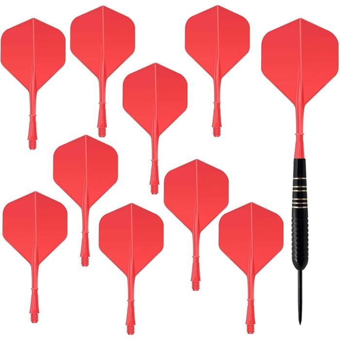 Lot De 12 Tiges Et Ailettes Pour Fléchettes - Noir/Rouge/Bleu/Vert