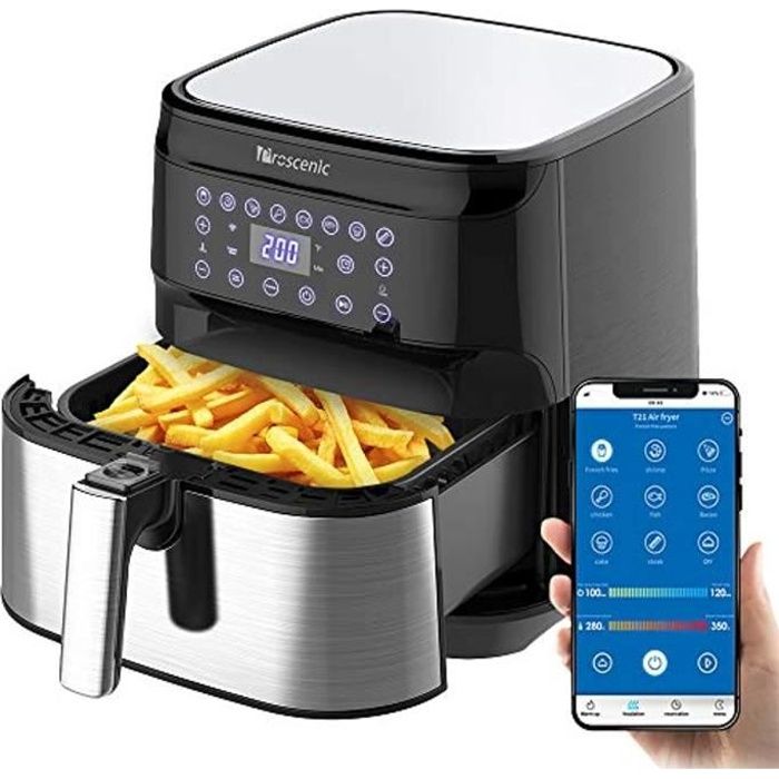 proscenic T21 Friteuse à air Grand écran LED Digital et minuterie et Maintien au Chaud sans Huile, Facile à Utiliser, 5.5 liters