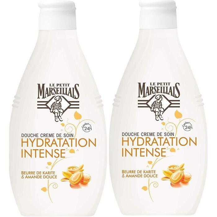 Soins des cheveux Le Petit Marseillais - Douche Crème Hydratation Intense - Beurre de karité et Amande Douce 250ml - Lot 145565