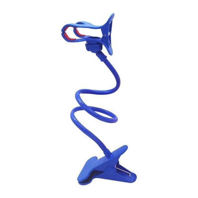 Universel Support Confortable Bras Flexible Support de Mobile Stents Support Lit Table de Bureau Clip Support De téléphone-bleu