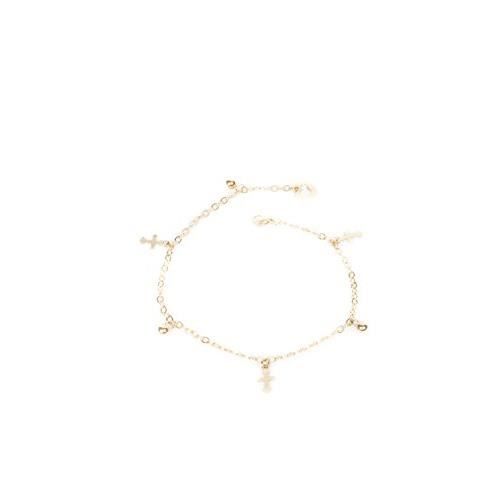 AURSTORE bijoux en acier inoxydable Chevillere Chaine de Cheville 22.5CM+4CM ralonge (or, Acier inoxydable)