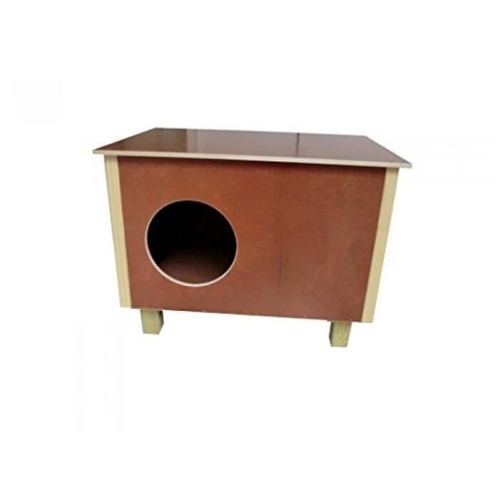 ELMATO - 10723 - CABANE D'EXTÉRIEUR POUR CHAT - ANTI-INTEMPÉRIES
