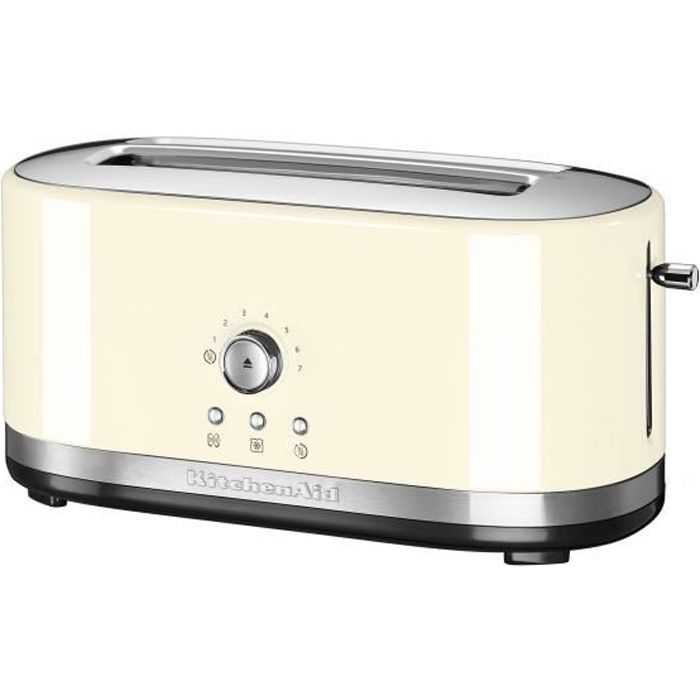 KITCHENAID 5KMT4116EAC Grille-pain - 1800 W - 2 fentes - 7 positions - Crème